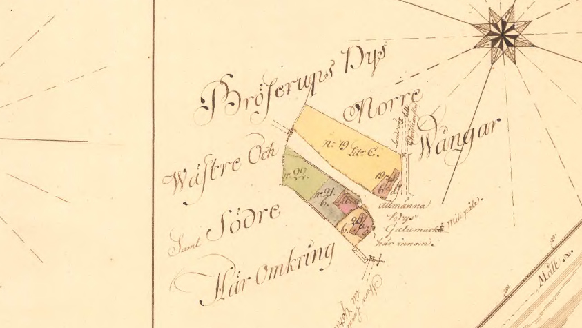 Brösarp/Bröserups Socken och By - avmätning 1787.