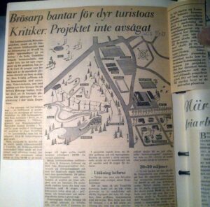 Sydsvenskan 1973-03-11: Det planeras för slalombacke, backhoppningstorn och rodelbana i Brösarp.